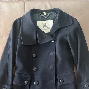 Burberry Wool & Cashmere Blend Double Breasted Peacoat